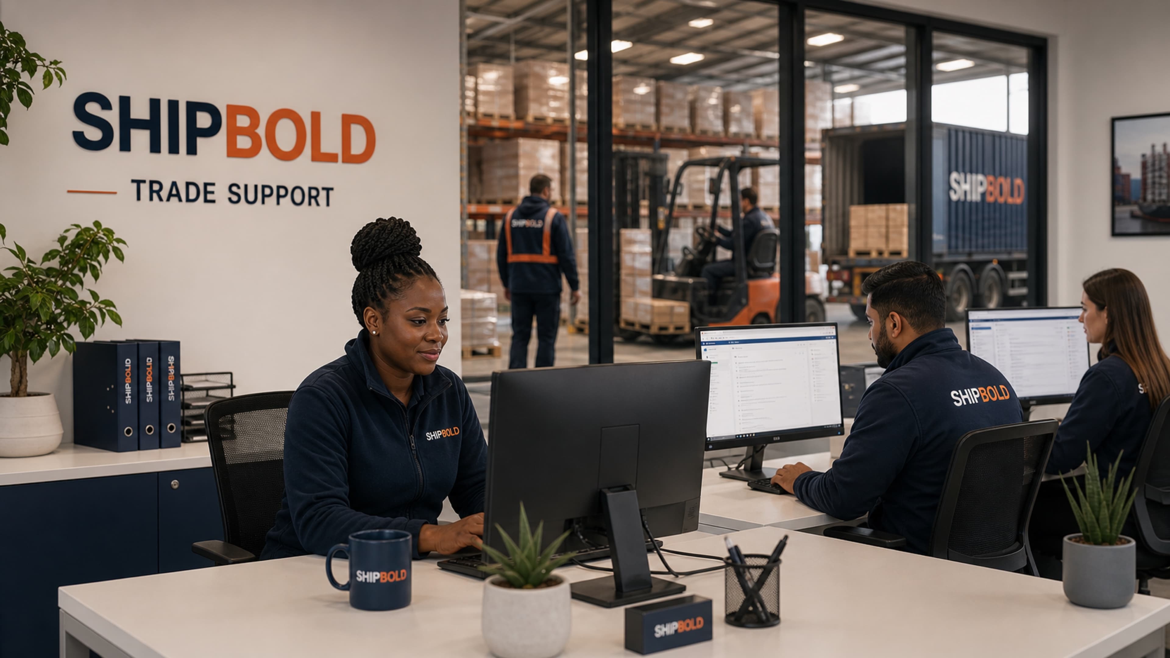 SHIPBOLD trade support team handling email enquiries