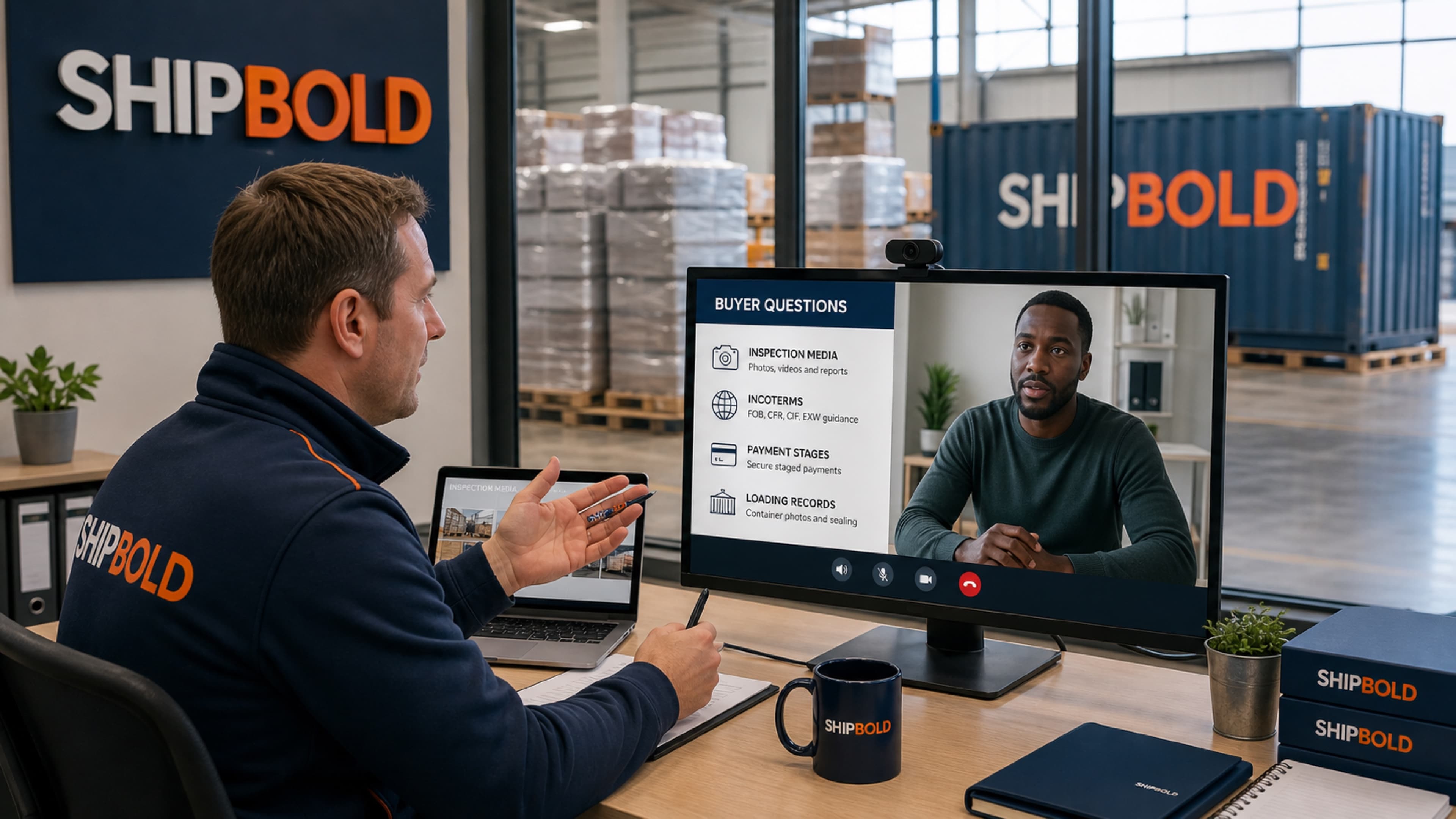 SHIPBOLD account manager answering buyer questions