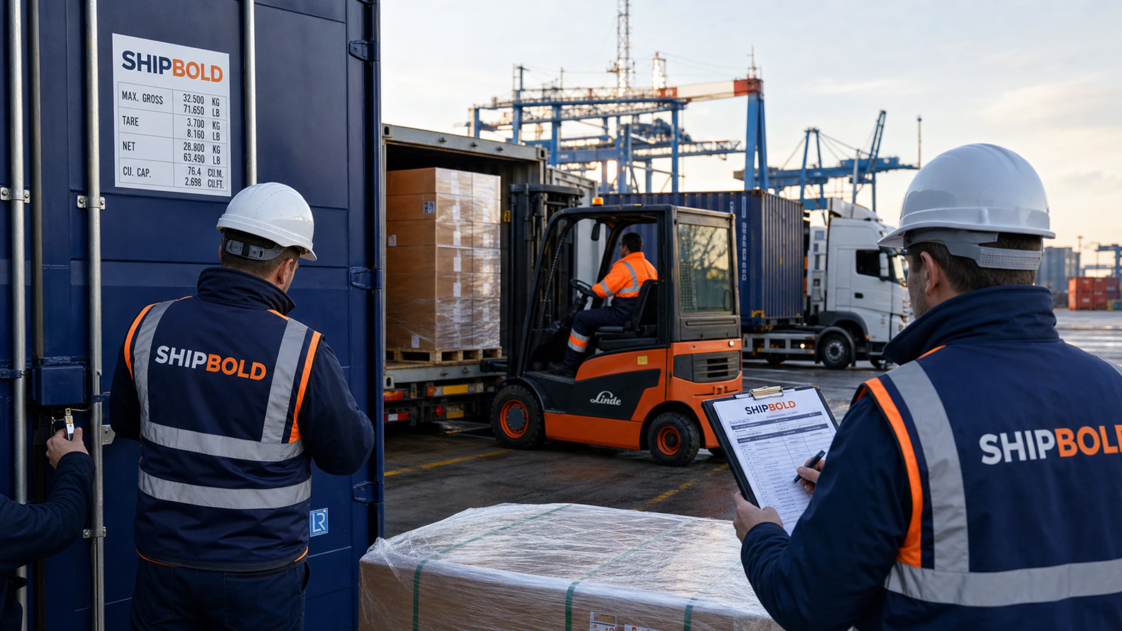 SHIPBOLD branded container loading operation